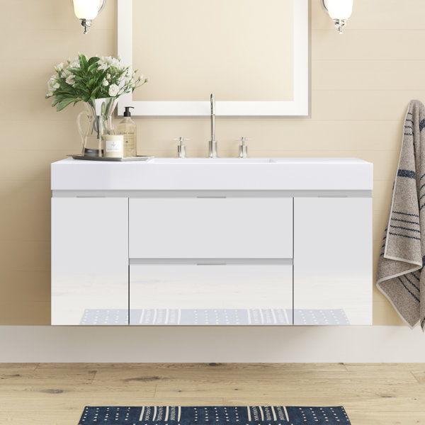 Tenafly 47" WallMounted Single Bathroom Vanity Set & Reviews